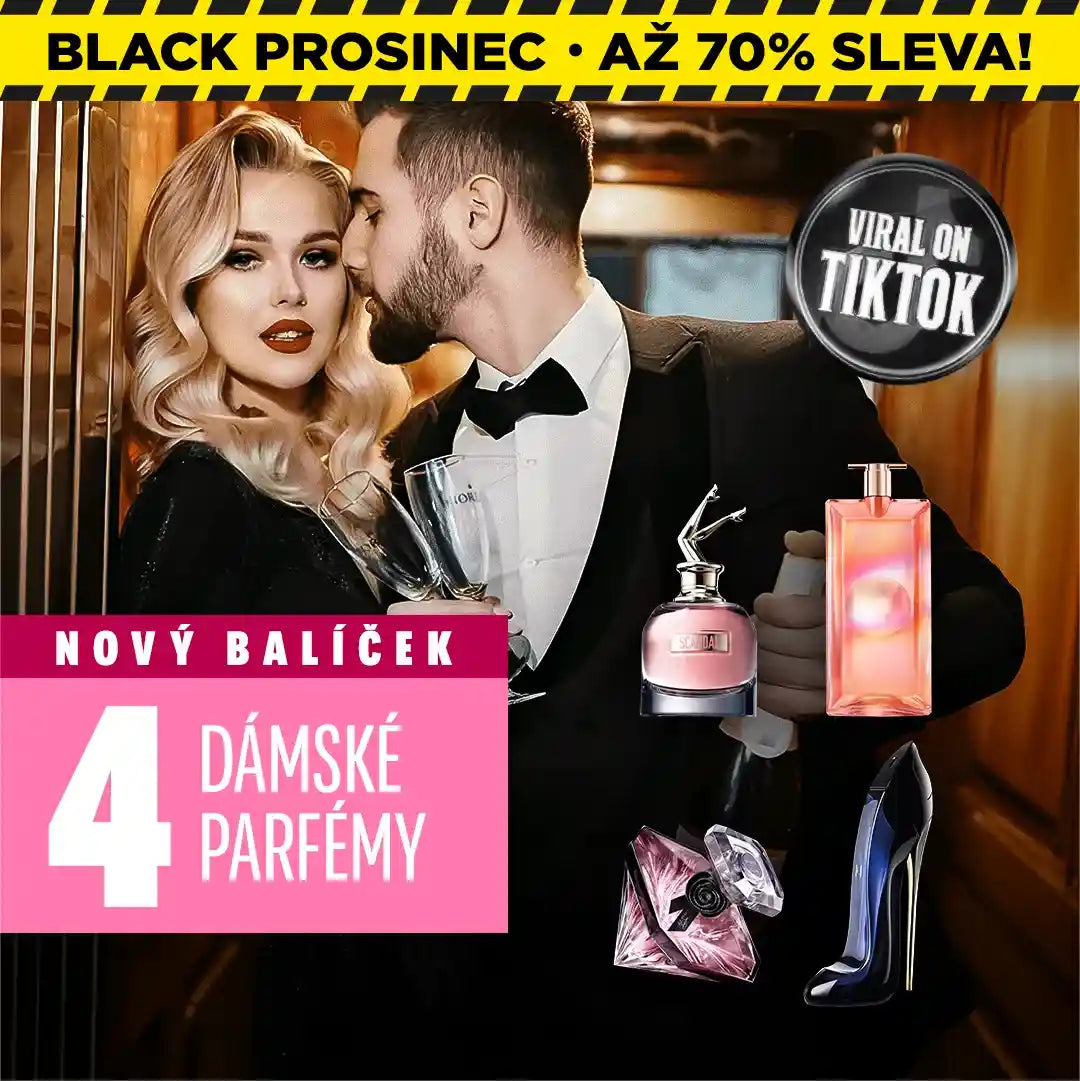 ZAPLAŤ ZA 1 A ZÍSKEJ 4! – Exkluzivní sada prémiových dámských parfémů: Scandal, Idôle, La Nuit Trésor a Good Girl (Eau de Parfum, 100 ml každý)